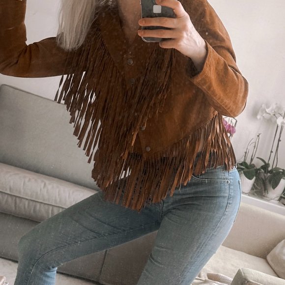 SOLD Rodeo Western Cowboy Cowgirl Fringe Jacket XS - Picture 3 of 13